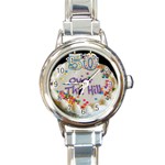 50th B Day Round Italian Charm Watch