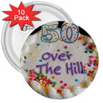 50th B Day 3  Button (10 pack)