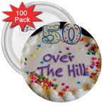 50th B Day 3  Button (100 pack)