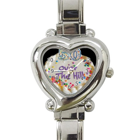 50th B Day Heart Italian Charm Watch from UrbanLoad.com Front