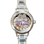 60th B Day Round Italian Charm Watch