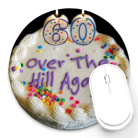 60th B Day Round Mousepad from UrbanLoad.com Front