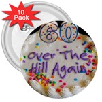 60th B Day 3  Button (10 pack)