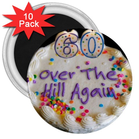 60th B Day 3  Magnet (10 pack) from UrbanLoad.com Front