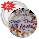 60th B Day 3  Button (100 pack)