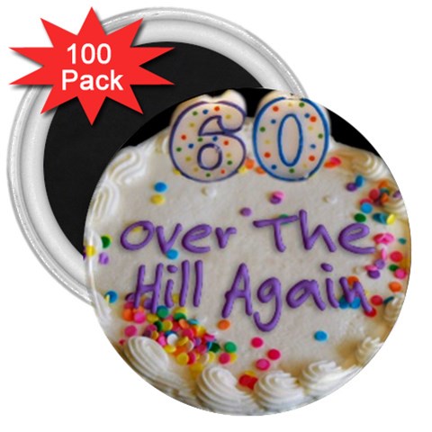 60th B Day 3  Magnet (100 pack) from UrbanLoad.com Front