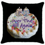 60th B Day Throw Pillow Case (Black)