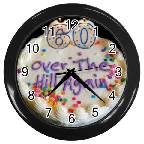 60th B Day Wall Clock (Black) from UrbanLoad.com Front