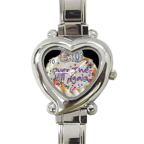 60th B Day Heart Italian Charm Watch from UrbanLoad.com Front
