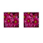 Pink Flowers Cufflinks (Square)