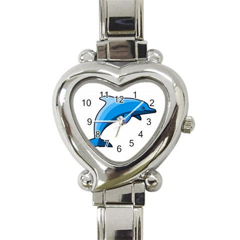 Heart Italian Charm Watch from UrbanLoad.com Front