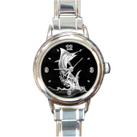 Marlin Sportfishing D21 Round Italian Charm Watch from UrbanLoad.com Front