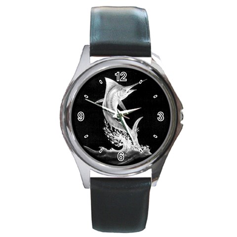 Marlin Sportfishing D21 Round Metal Watch from UrbanLoad.com Front