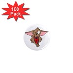 crazy_dog 1  Mini Magnet (100 pack) 
