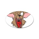 crazy_dog Sticker (Oval)