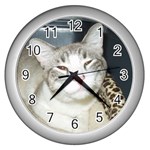 Kitten Wall Clock (Silver)