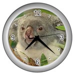 Koala Bear Wall Clock (Silver)