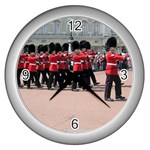 The Queens Guard, outside Buckingham Palace Wall Clock (Silver)