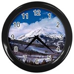 Mountain Wilderness Wall Clock (Black)
