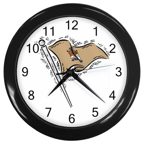 State Flag New Jersey Wall Clock (Black) from UrbanLoad.com Front