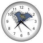 State Flag New Hampshire Wall Clock (Silver)