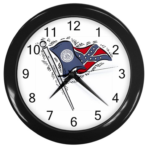 State Flag Georgia Wall Clock (Black) from UrbanLoad.com Front