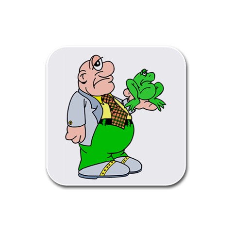 Frog Master Rubber Square Coaster (4 pack) from UrbanLoad.com Front