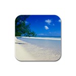 Paradise Beach Rubber Square Coaster (4 pack)
