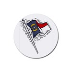State Flag North Carolina Rubber Round Coaster (4 pack)