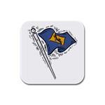 State Flag Delaware Rubber Square Coaster (4 pack)