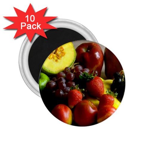 Fresh Fruit 2.25  Magnet (10 pack) from UrbanLoad.com Front