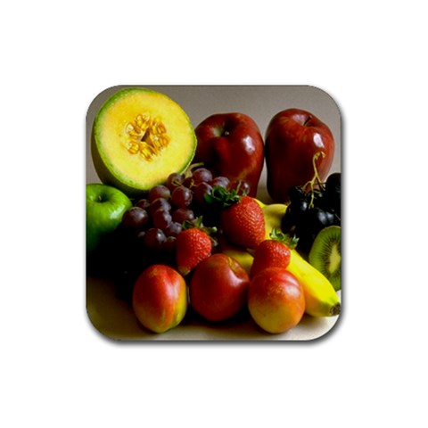 Fresh Fruit Rubber Coaster (Square) from UrbanLoad.com Front