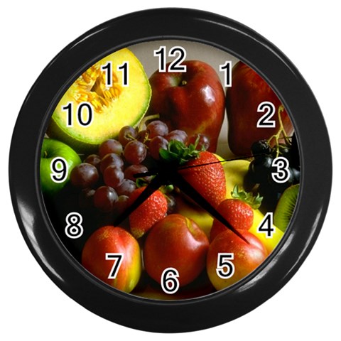 Fresh Fruit Wall Clock (Black) from UrbanLoad.com Front