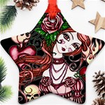 Skull Girl Ornament (Star)