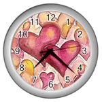 Lots of Love Wall Clock (Silver)