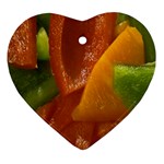Bell Peppers Ornament (Heart)
