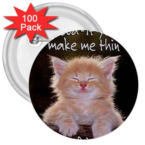 cat 3  Button (100 pack) from UrbanLoad.com Front