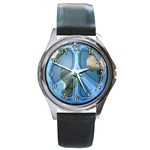 Time For Peace Round Metal Watch