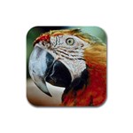 Parrot Bird D9 Rubber Square Coaster (4 pack)