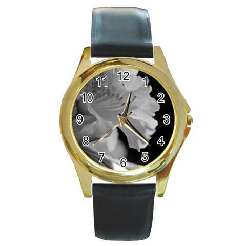 Classic beauty Round Gold Metal Watch from UrbanLoad.com Front