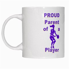 Proud Parent of girls hoops White Mug from UrbanLoad.com Left