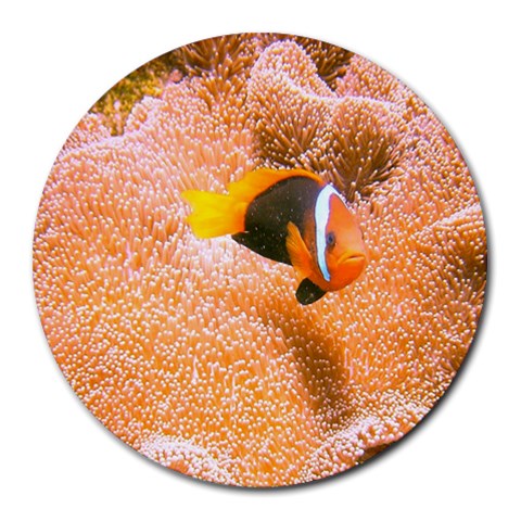Clown Fish D9 Round Mousepad from UrbanLoad.com Front