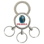 Earth-Fragile 3-Ring Key Chain