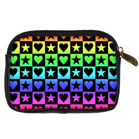 Rainbow Stars and Hearts Digital Camera Leather Case from UrbanLoad.com Back
