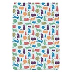 Blue Colorful Cats Silhouettes Pattern Flap Covers (S) 