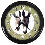 Two donks Wall Clock (Black)