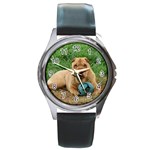 dog39 Round Metal Watch