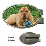 dog39 Money Clip (Oval)