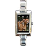 dog34 Rectangular Italian Charm Watch