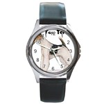 dog30 Round Metal Watch